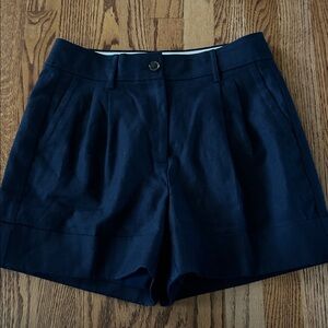 J. Crew Remi Short Stretch Linen Blend Navy NWT 4